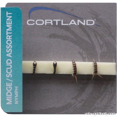 Cortland 4pk Flies, Midge Scud Assortment 555503325